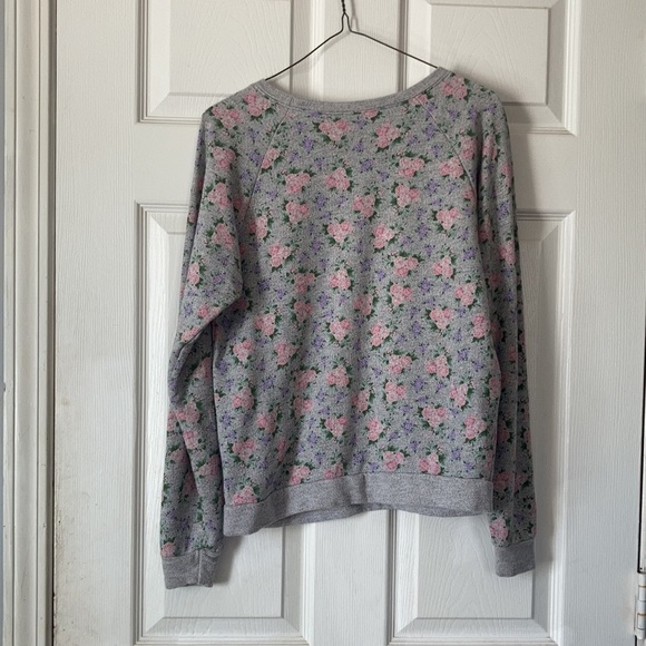 Forever 21 Disney Minnie Mouse gold grey floral pullover crew neck sweatshirt S - Picture 2 of 16